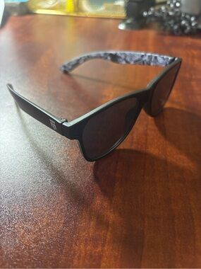 Mongoose Matte Black Sunglasses Gray Graphic Temple Unisex Sport Lifestyle